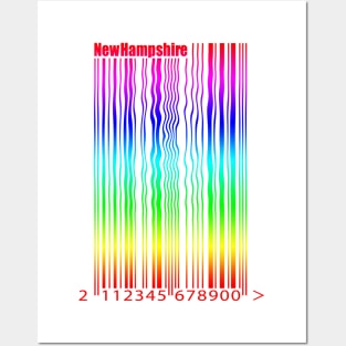 Rainbow barcode Posters and Art